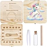 Zahnbox Holz Milchzähne Box,Zahnbox Zahndose für Milchzahndose Aus Holz,Jungen Souvenir Box,Aufbewahrungsbox für Baby-Zähne,Milchzahndose Junge Milchzahnbox Junge für Mädchen und Jungen