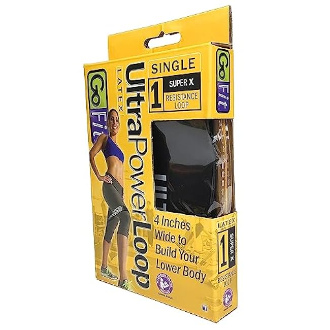 GoFit Ultra Black Power Loop, Single, 25 lbs. Super X (GF-SUPL-SX)