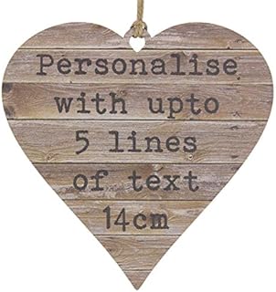 Rustic Wooden Effect Signs Personalised Custom Text Plaque Wedding Signage Indoor or Outdoor Waterproof Hanging Signs for Garden Bar Hot Tub Family Bespoke Gifts (A4 Landscape)