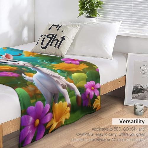 Couverture flanelle chaude et douce Mouton Mignon, plaid de canapé isolant