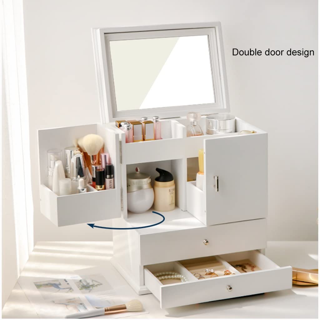 KLZUOPT Organizer per Cosmetici in Legno, per profumi, Rossetti e Prodotti per la Cura della Pelle.