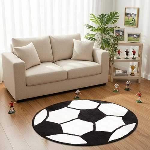 Tapete redondo de fútbol de 80 cm de diámetro miniatura 5