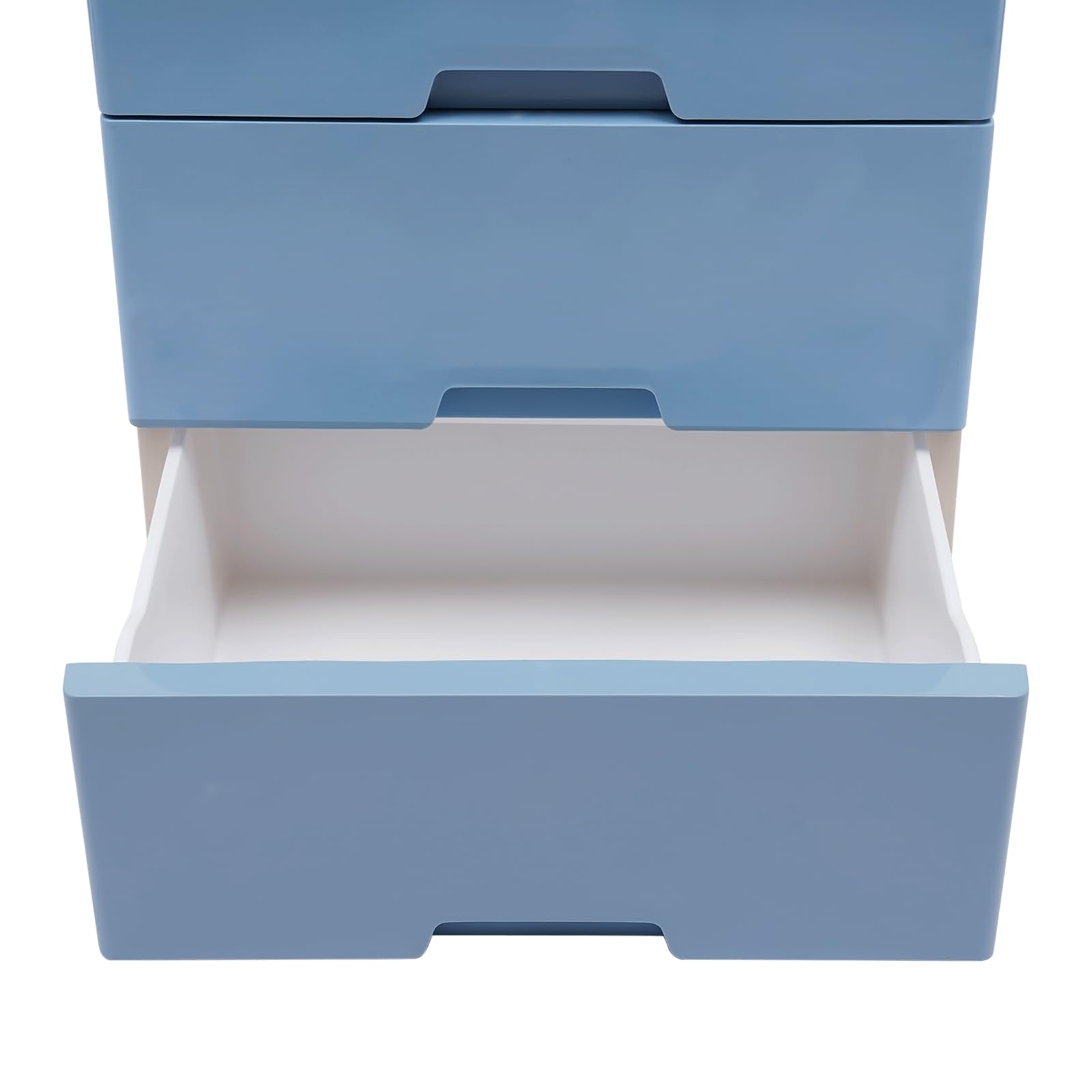 Cajonera de 6 cajones apilable vertical con ruedas y cerraduras, mueble de plástico para pasillo, entrada, muebles para el hogar (azul)