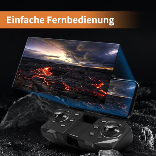 Drohne mit Kamera 4K, Mini Drohne mit Kamera und GPS, Bürstenloser Motor, Hochauflösende Fotos und Videos, 3D Flip, Optisches Schweben, Hindernisvermeidung, Ein-Knopf-Start, Für Anfänger