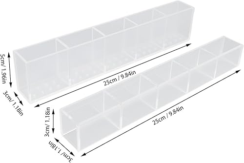 Miniatura 2 de TOPINCN Organizador de pajitas de acrílico para gabinete con 12 fuertes adhesivos cuadrados para pajitas, contenedor de almacenamiento para armario,