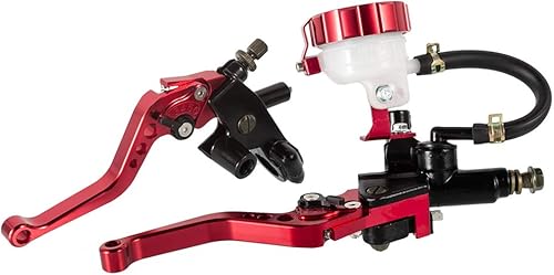 Palanca de freno hidráulica de 0.866 in 78 "Manija de embrague de aluminio CNC Juego de bomba de cilindro maestro ajuste universal de 250CC a 500CC