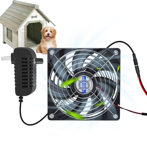 Pequeño ventilador de escape, ventilador de escape interior enfriado con protector de doble malla: herramienta de ventilación más estable para , cobertizos, mascotas