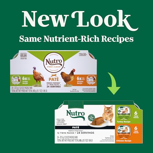 Image of Nutro Perfect Portions Pate Wet Cat Food, Poultry Pack, 2.6 oz, 12 ct, 2pk
