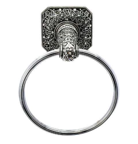 Carpe Diem Hardware 4067-9 Cab Juliane Grace Full Towel Ring Made with Swarovski Elements, Chalice