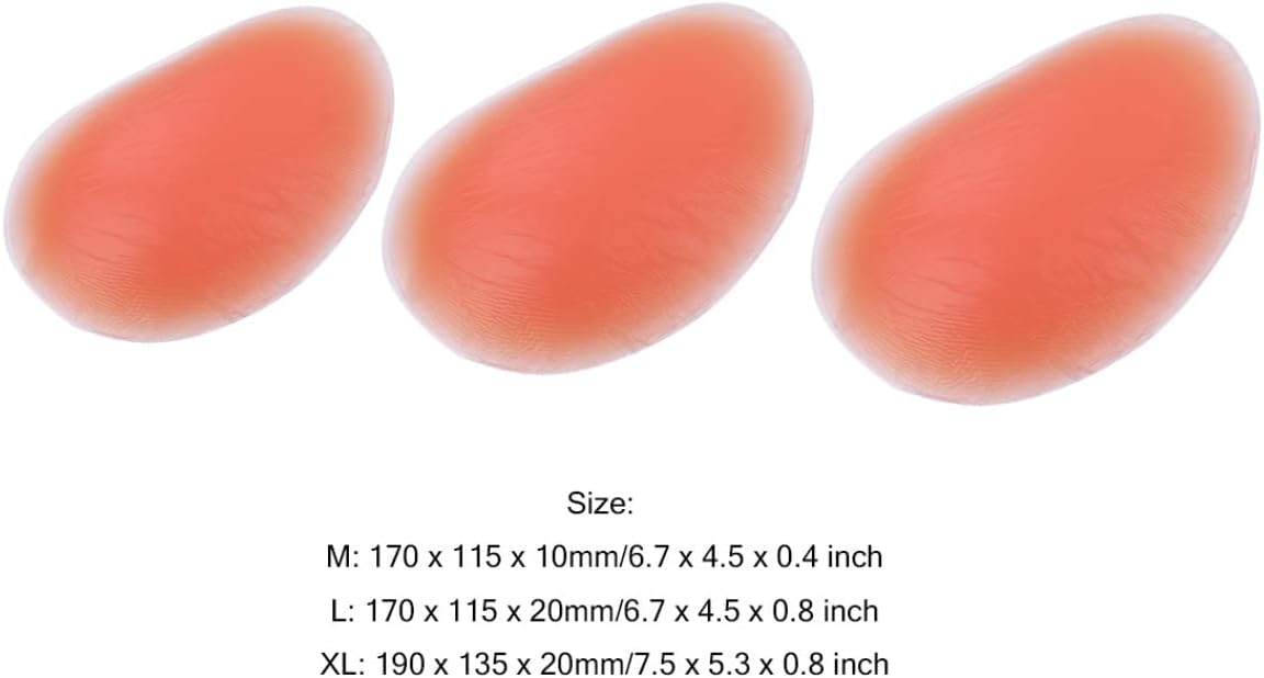 Drop Shaped Silicone Fake Ass Butt Pads Self-adhesive Buttocks Enhancers Inserts Briefs Hip Pads Removable Padding