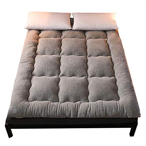 QXTT Colchon Tatami Plegable Japones Tradicional Suelo Futón Colchón Plegable Tatami De Piso Acolchado Equipadas Colchón De Futón Gruesas Estera para Dormir Yoga Mat Cojín,Grey-135 * 200cm
