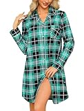 Cadeau idéal : la chemise de nuit à manches longues pour femme est un cadeau idéal pour les anniversaires, la fête des mères, la Saint-Valentin, un anniversaire de mariage ou un cadeau de Noël. Ce sleepshirt pour femmes est un excellent cadeau pour les amies, les épouses, les mères et les sœurs. Peu importe qu'elle lise le journal du matin, qu'elle se détende devant le feu ou qu'elle aille au lit, cette chemise de nuit douillette en flanelle pour femme la gardera merveilleusement au chaud.