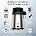 Countertop Water Distiller Machine- Stainless Steel Distilled Water Maker- Water Distillers for Home Countertop- 4L Complete Distilled Water Machine Kit w/Outlet Timer, TDS Meter, Cleaner & 6 Filters