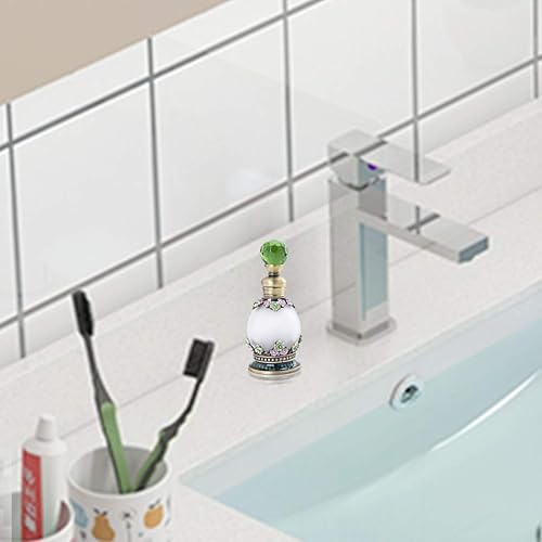 Miniatura 6 de YU FENG Botella de perfume de cristal de zafiro vacía recargable estilo retro de lujo para aceites esenciales