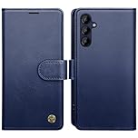AIMOYU for Samsung Galaxy A25 5G Case, Flip Wallet Leather Phone Case with [4 Card Slots] [Kickstand] [RFID Blocking] Magnetic Protective Shockproof Cover for Samsung A25 Phone Case - Blue