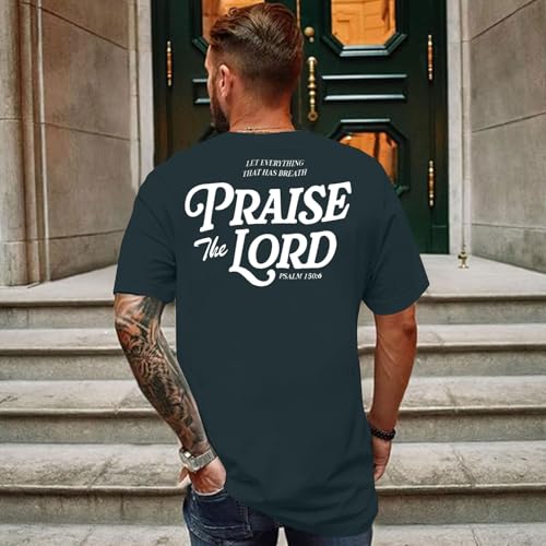Christian Shirts Men Faith Cross Printed T-Shirts Christian Gifts for Men Jesus Shirts Holy Bible Tees Grey — view 5