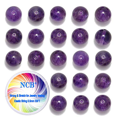 NCB 200pcs 4mm Amethyst Loose Beads for Jewelry Making, Natural Semi Precious Beads Round Smooth Gemstones Spacer Beads Charms for Necklaces Bracelets (Amethyst, 4mm 200Beads) by NCB - Used condition - Image 6