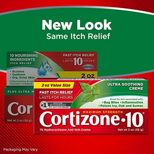 Cortizone 10 Maximum Strength Ultra Soothing Anti-Itch Cream, 1% Hydrocortisone Creme, 2 oz. - Image 3