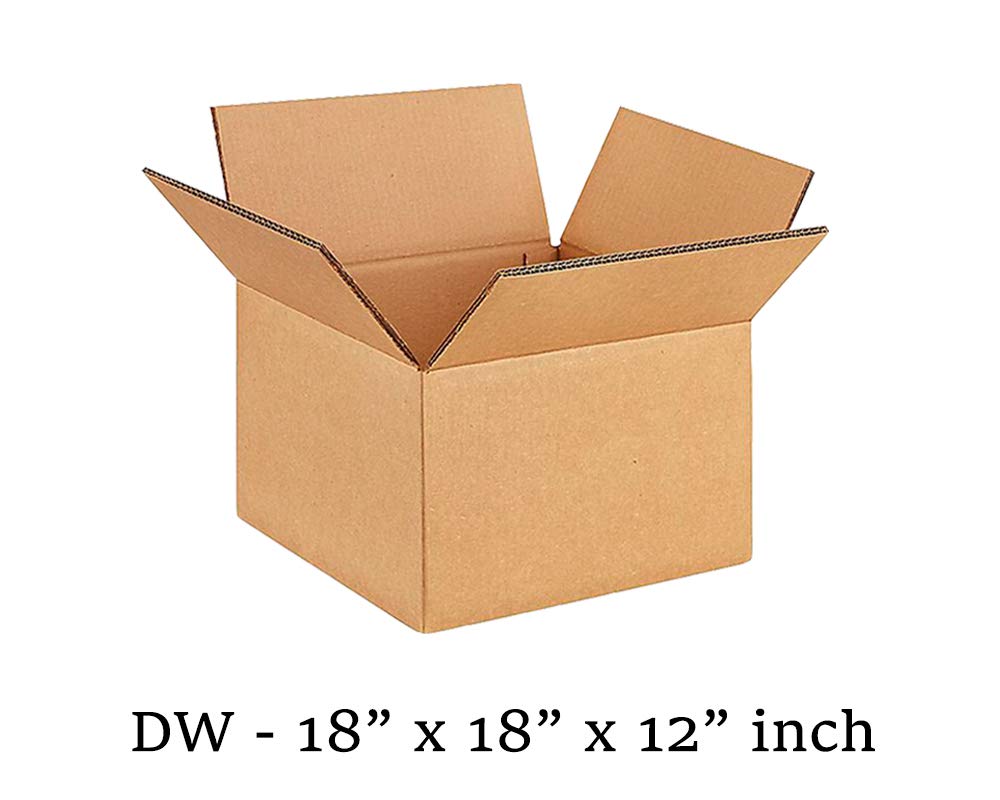 5 x AKAR 457 x 457 x 305mm Double Wall 18x18x12"" Shipping Mailing Parcel Postal Brown Heavy Duty Cardboard Boxes