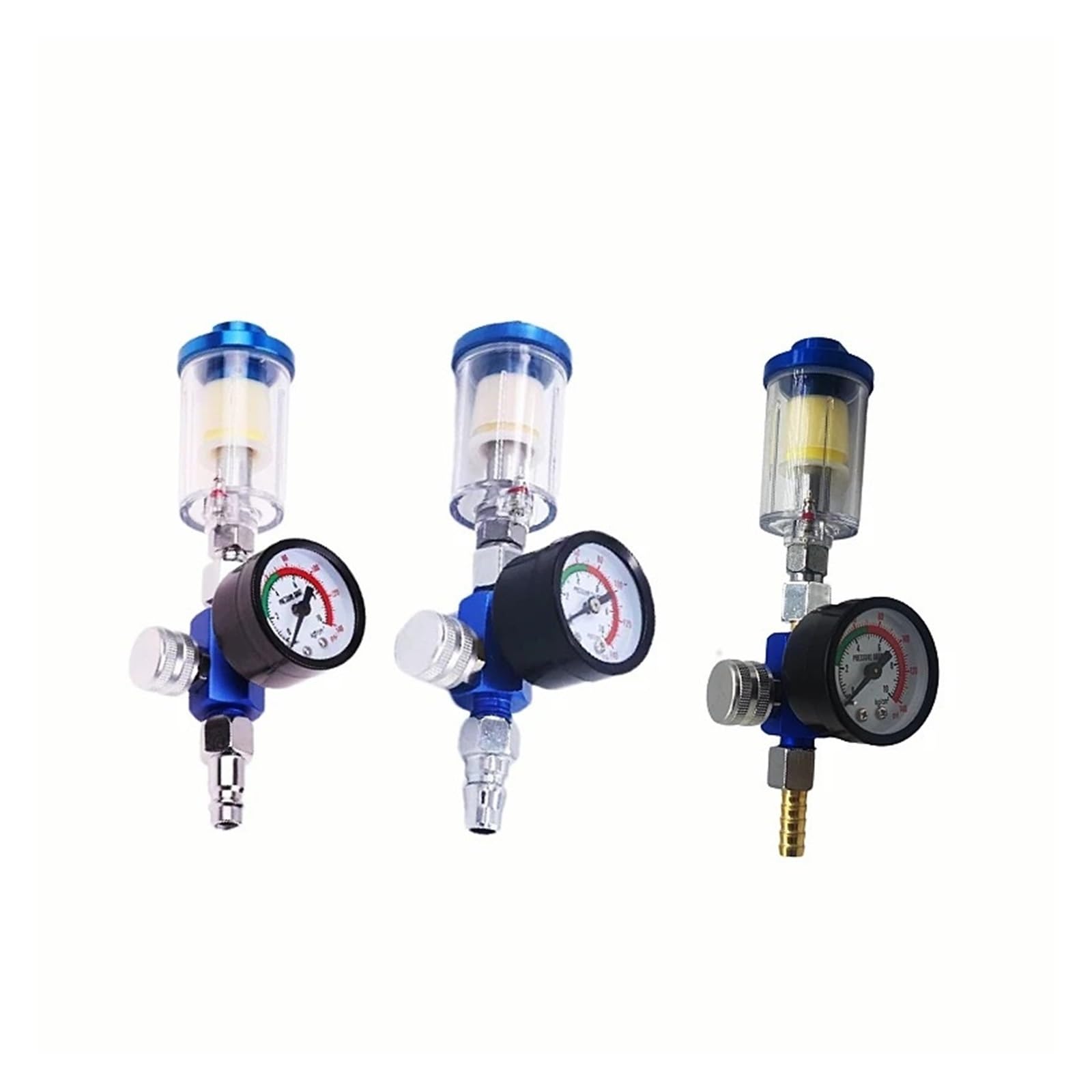 Separatore Filtro Olio Acqua in Linea Separatore manometro regolatore Aria Pistola a spruzzo con Adattatore for Strumento Pneumatico Pistola a spruzzo(Y-30 W J1p Kit)