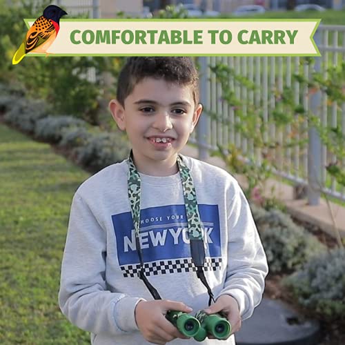 Nona Kid Bird Watching Binoculars For Kids - Compact Binoculars With 8X21 Magnification, Including Lanyard And Camo Design, Binoculars For Hunting, Bird Watching, Hiking And Camping #TOP4
