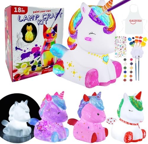 ORCHID M®Paint Your Own Unicorn Lamp Kit, Art Supplies Arts & Crafts