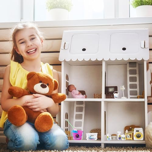 image for Baaxxango 25 Pieces Miniature Doll Housework Cleaning Supplies,Mini Do