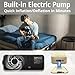 Simpli Comfy 18” Twin Inflatable Air Mattress with Built-in Dual Pump, Elevated, Adjustable Firmness, Self-Inflating Blow-Up Mattress with Storage Bag for Home, Guest, Travel, Camping, Relocation