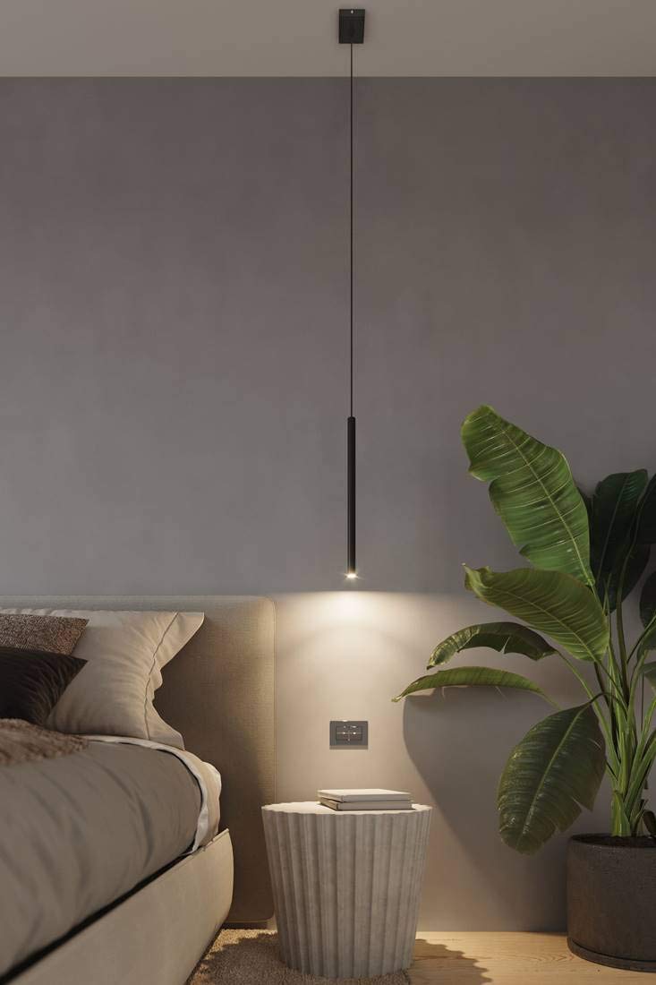 Sollux Lighting Pastelo lampa wisząca 3P, nowoczesne wzornictwo, z cylindrycznym metalowym kloszem, wymienna żarówka G9, 3 x maks. 8 W LED, stal malowana proszkowo, czarna, 20 x 20 x 90 cm