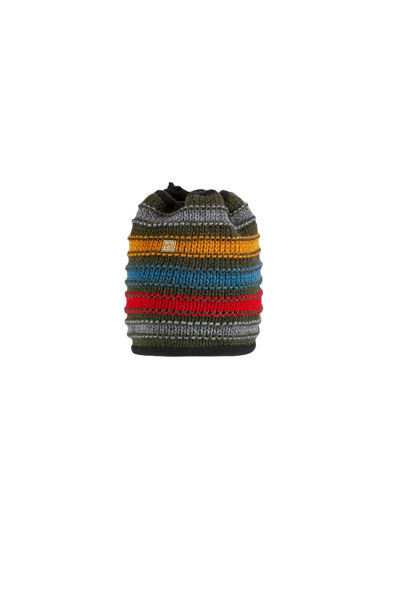 E9 - Haar und Wärme Hals Wolle Gestrickt Große Innen Fleece Streifen Rohr - Musk