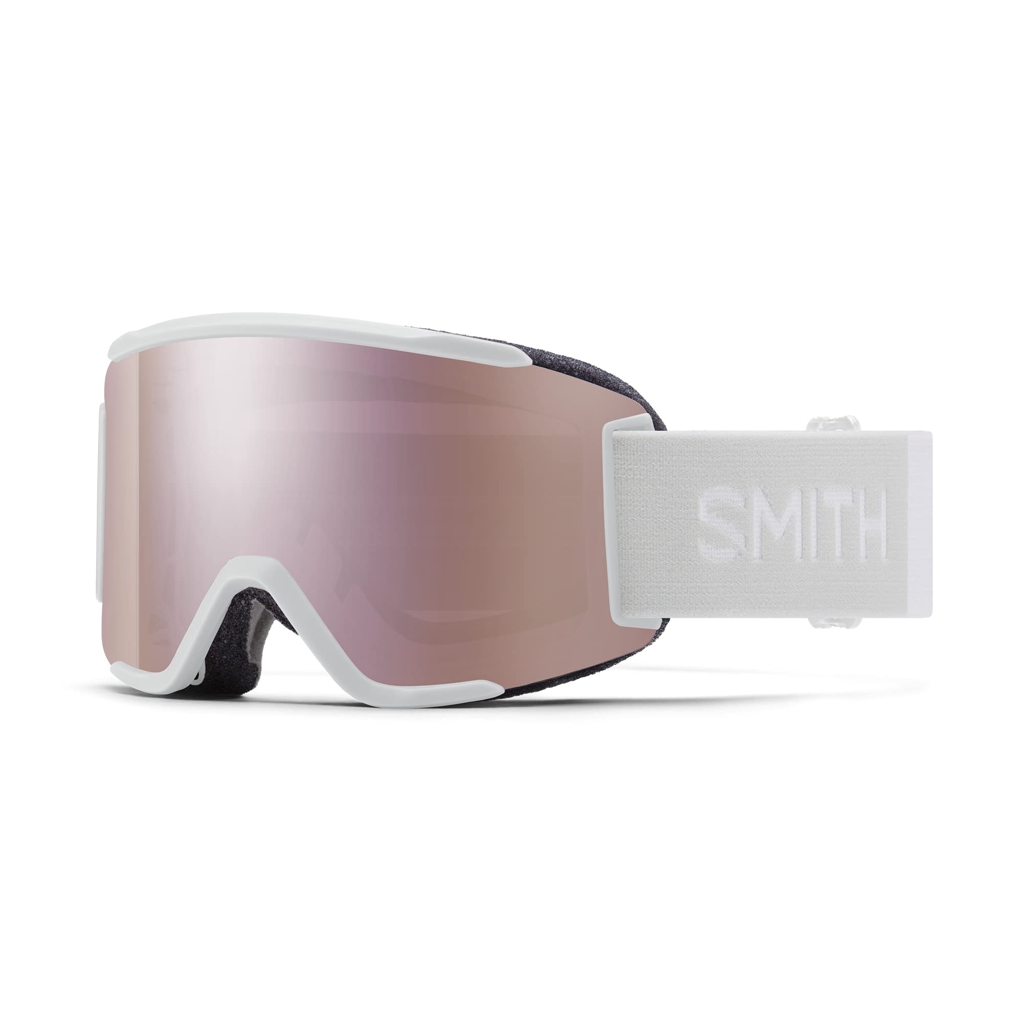 SmithSquad S Snow Goggle - White Vapor | ChromaPop Everyday Rose Gold Mirror + Low Light Replacement Lens