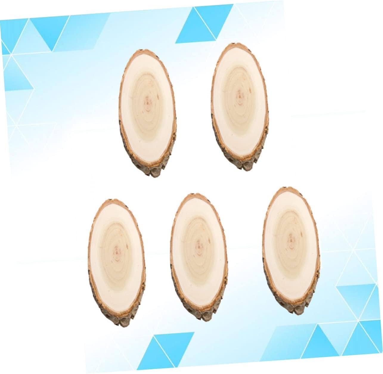 LIFKOME 5Pcs Oval Pine Wooden Wall Hanging Board for DIY Crafts Durable Message Board Pendant for Home Decor Cafes Bars and More