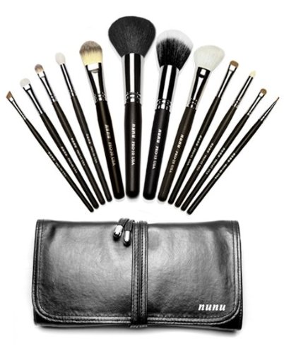 NUNU Makeup Pro Makeup Brush set 12 with Luxury Case