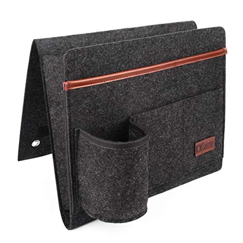 KK|Salecker Betttasche mit Flaschenhalter - Organizer aus Filz zum...