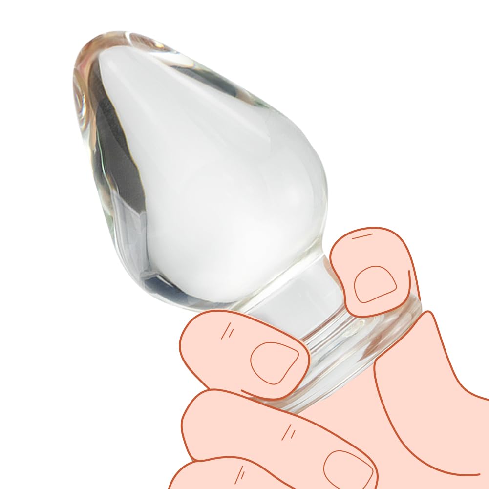 Roluck Plug Anal Dilatador Anal Cristal 10.5 * 6 CM Butt Plug de Vidrio Consolador Masaje de Próstata Juguetes Sexuales para Mujere Hombre Pareja
