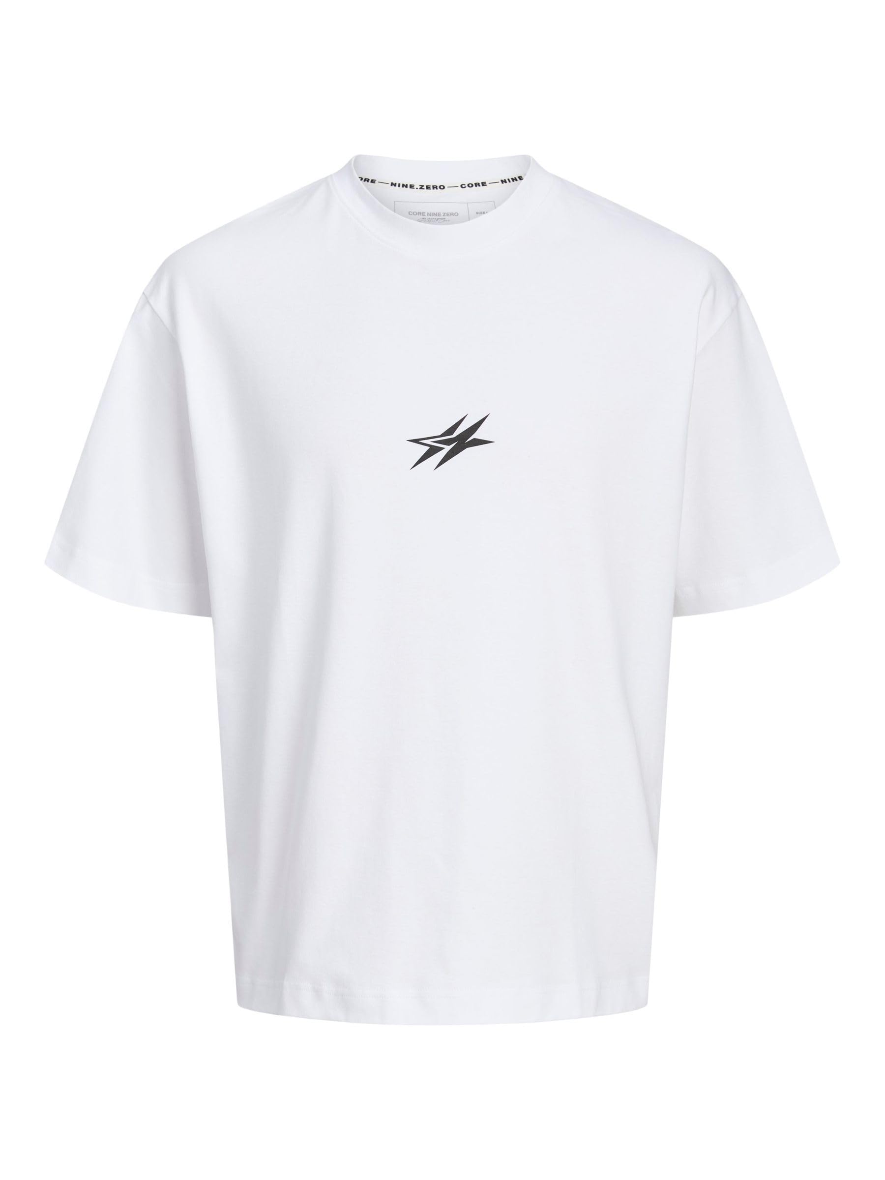 JACK & JONES Jcocnz Berlin Graphic T-Shirt Ln, White, XL