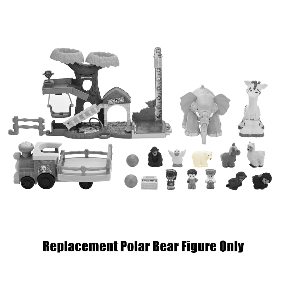 Ersatz weiße Mini-Eisbär-Figur für Fisher-Price Little-People Big Animal Zoo Geschenkset – DNR68