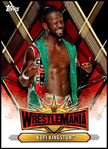 2019 Topps Road to WrestleMania Wrestlemania 35 Roster #WM-35 Kofi Kingston WWE Wrestling Trading Card