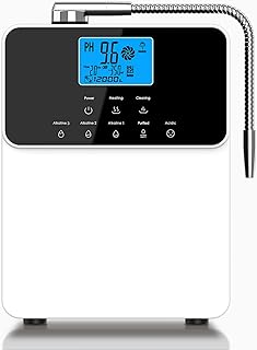 11 Titanium Plates Alkaline Water Machine, Heating Alkaline Water Ionizer Machine for Home, pH4-10.5 Acid Water Purifier, Water Filter Up to -600mV ORP|10000L Per Filter, Auto-Cleaning