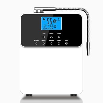 11 Titanium Plates Alkaline Water Machine, Alkaline Water Ionizer Machine for Home, pH4-10.5 Acid Water Purifier, Water Filter Up to -600mV ORP|10000L Per Filter, Auto-Cleaning