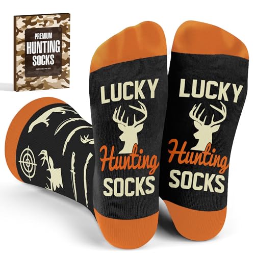 Hunting Gifts for Men Christmas Presents for Hunters Deer & Duck Hunting Gear Comfortable and Funny Socks Perfect Stocking Stuffers & Mens Present