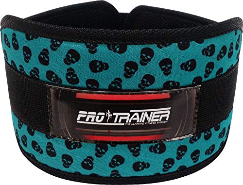 Cinto Caveira Azul Treino Feminino Musculação Crossfit (200, PP)