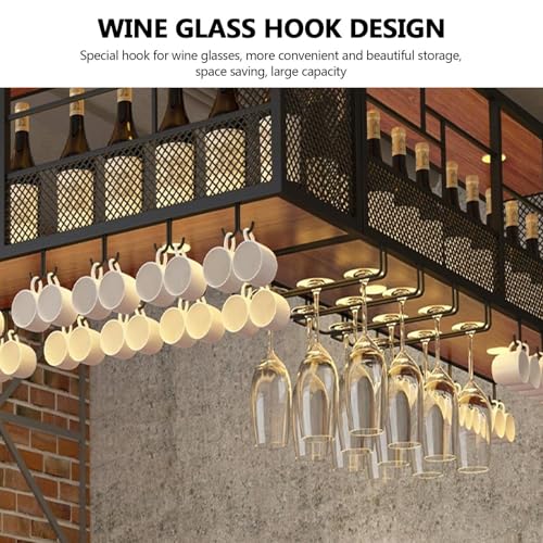 Étagère de plafond de bar moderne et support de verre flottant pour cuisine