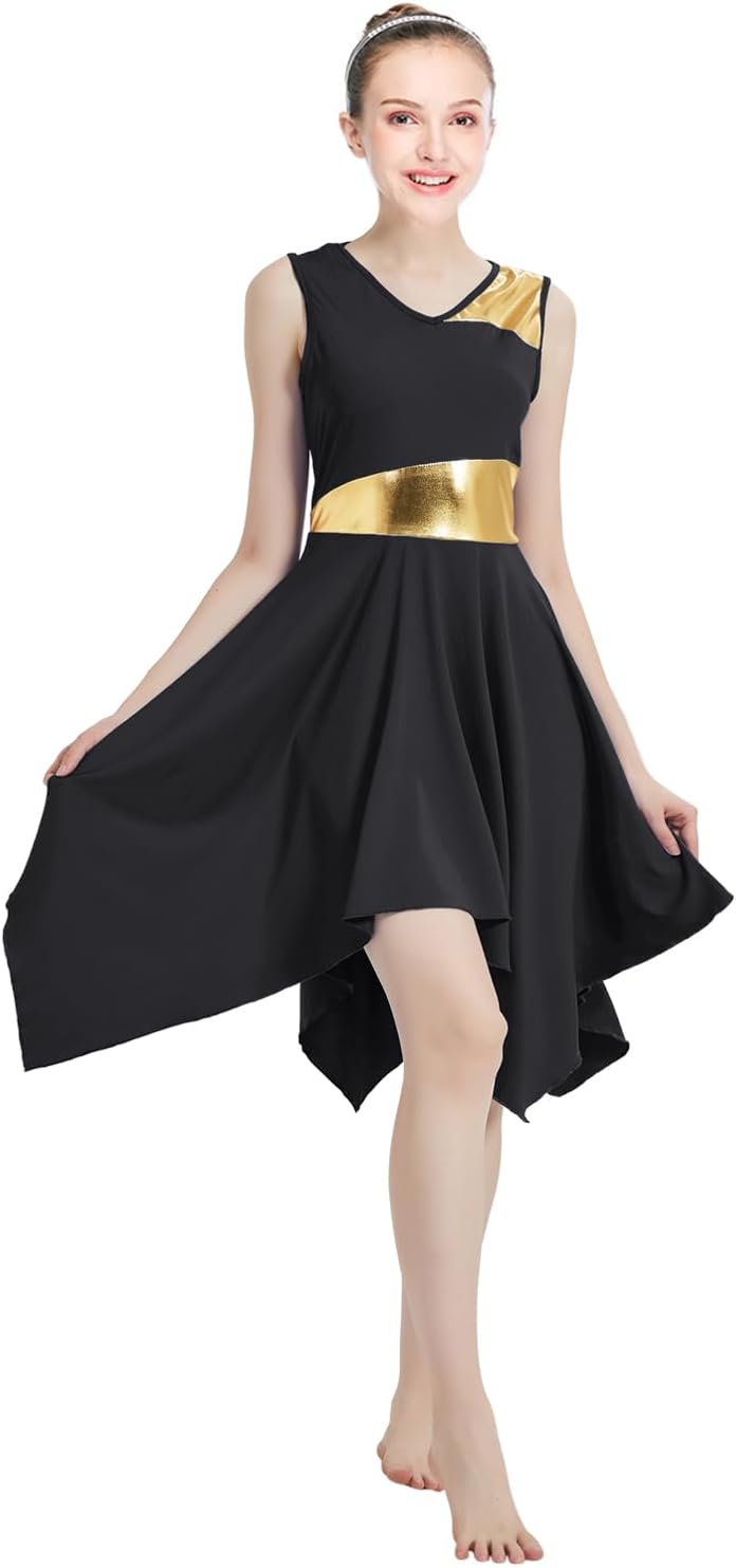 Praise Dance Overlay Tunics Women Sleeveless Liturgical Church Dance Dress Irregular Flowy Lyrical Dancewear - Image 2