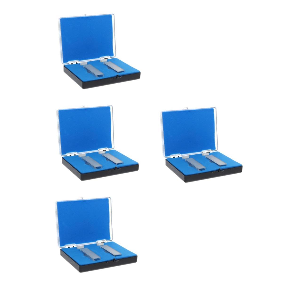 OUNONA 8 Piezas cubeta de cuarzo bandeja de plástico batería cuadrada luxometro multiusos herramientas bandeja de vidrio para servir cubeta de lectura precisa cubeta de muestra miniatura
