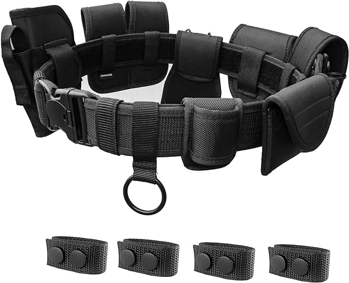 10 in 1 Duty Belt Rig police Molded Pouches Kit Tactical Utility Guard Belt Modular Law Enforcement Military Equipment Belt 4 pack Belt Keeper