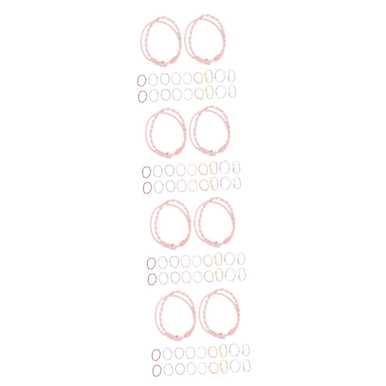 80 Piezas Conjunto De Diadema Lazos Para El Cabello Lazos Elásticos Para El Cabello Pulsera Joyería Para El Para Banda Para El Para El FRCOLOR