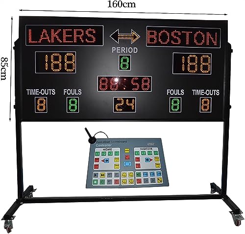 Marcador digital LED para baloncesto 160x85 cm con soporte miniatura 2