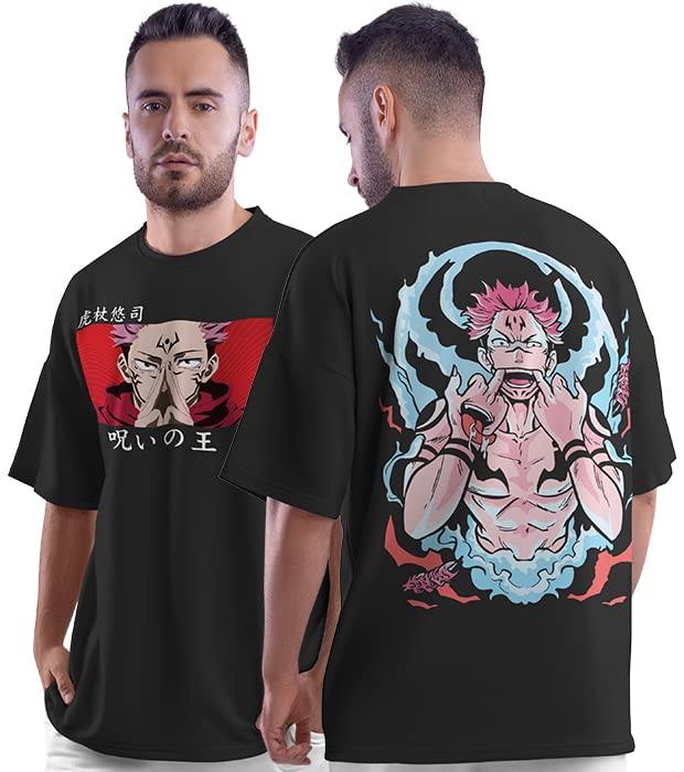 crazymonk Jujutsu Kaisen Ryomen Sukuna Anime Oversized T-Shirt-picture-35