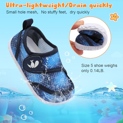 Image of FEETCITY Toddler Water Shoes Boys Girls Swim Shoes Quick Dry Kids Aqua Socks Barefoot for Beach Swimming Pool
